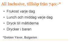 All Inclusive - tillköp
